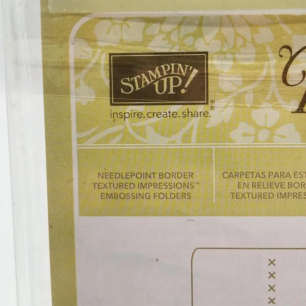 Stampin Up Needlepoint Border Textured Impressions Embossing Sizzix Big Shot
